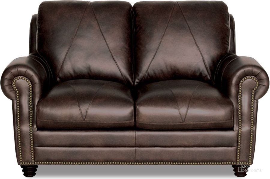 The appearance of Solomon Italian Leather Loveseat (Choca) designed by Luke Leather in the modern / contemporary interior design. This choca piece of furniture  was selected by 1StopBedrooms from Solomon Collection to add a touch of cosiness and style into your home. Sku: SOLOMON-L-2520 Choca. Product Type: Loveseat. Image1