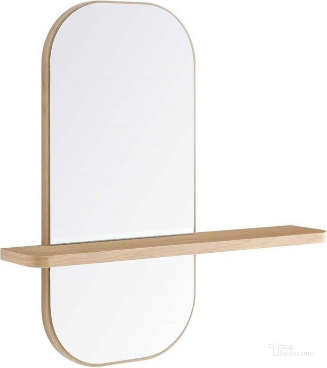 The appearance of Solstice Mirror In Oak designed by Modway in the modern / contemporary interior design. This oak piece of furniture  was selected by 1StopBedrooms from Solstice Collection to add a touch of cosiness and style into your home. Sku: EEI-6349-OAK. Material: Wood. Product Type: Accent Mirror. Image1