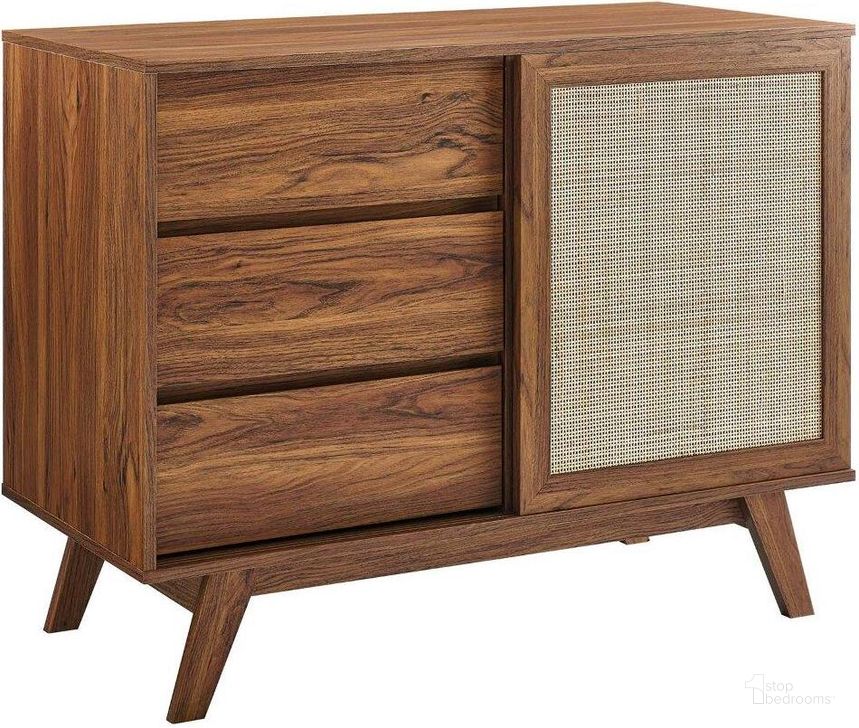 The appearance of Soma 40 Inch Accent Cabinet In Walnut designed by Modway in the modern / contemporary interior design. This walnut piece of furniture  was selected by 1StopBedrooms from Soma Collection to add a touch of cosiness and style into your home. Sku: EEI-6042-WAL. Material: MDF. Product Type: Accent Cabinet. Image1