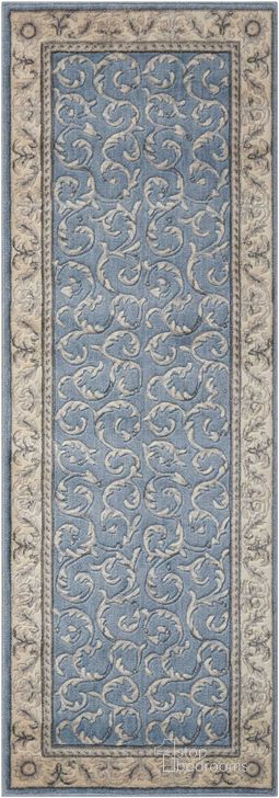 The appearance of Somerset Light Blue 8 Runner Area Rug designed by Nourison in the traditional interior design. This light blue piece of furniture  was selected by 1StopBedrooms from Somerset Collection to add a touch of cosiness and style into your home. Sku: 99446317605. Material: Polyester. Product Type: Area Rugs. Image1