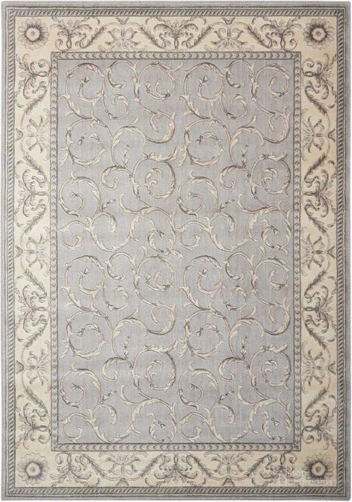 The appearance of Somerset Silver 5 X 8 Area Rug designed by Nourison in the rustic / southwestern interior design. This silver piece of furniture  was selected by 1StopBedrooms from Somerset Collection to add a touch of cosiness and style into your home. Sku: 99446317759. Material: Polyester. Product Type: Area Rugs. Image1