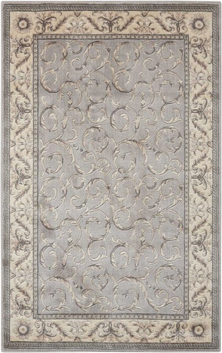 The appearance of Somerset Silver 8 X 11 Area Rug designed by Nourison in the rustic / southwestern interior design. This silver piece of furniture  was selected by 1StopBedrooms from Somerset Collection to add a touch of cosiness and style into your home. Sku: 99446317728. Material: Polyester. Product Type: Area Rugs. Image1