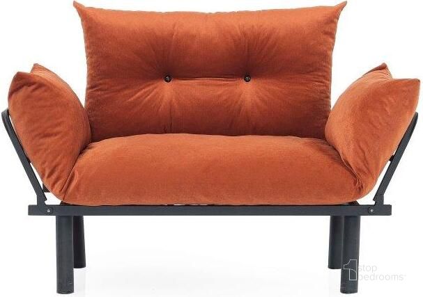 The appearance of Sona Loveseat In Orange designed by Furnia in the modern / contemporary interior design. This orange piece of furniture  was selected by 1StopBedrooms from Sona Collection to add a touch of cosiness and style into your home. Sku: 700-SON-VEN07-ORA. Material: Metal. Product Type: Loveseat. Image1