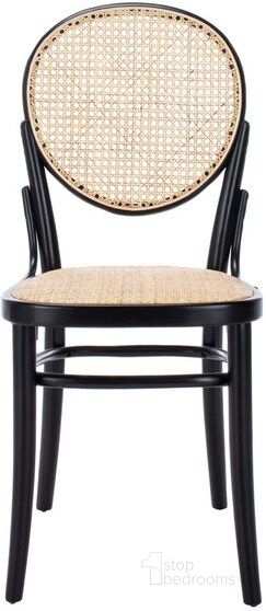 The appearance of Sonia Black and Natural Cane Dining Chair designed by Safavieh in the modern / contemporary interior design. This black piece of furniture  was selected by 1StopBedrooms from Sonia Collection to add a touch of cosiness and style into your home. Sku: DCH9504B-SET2. Material: Wood. Product Type: Dining Chair. Image1