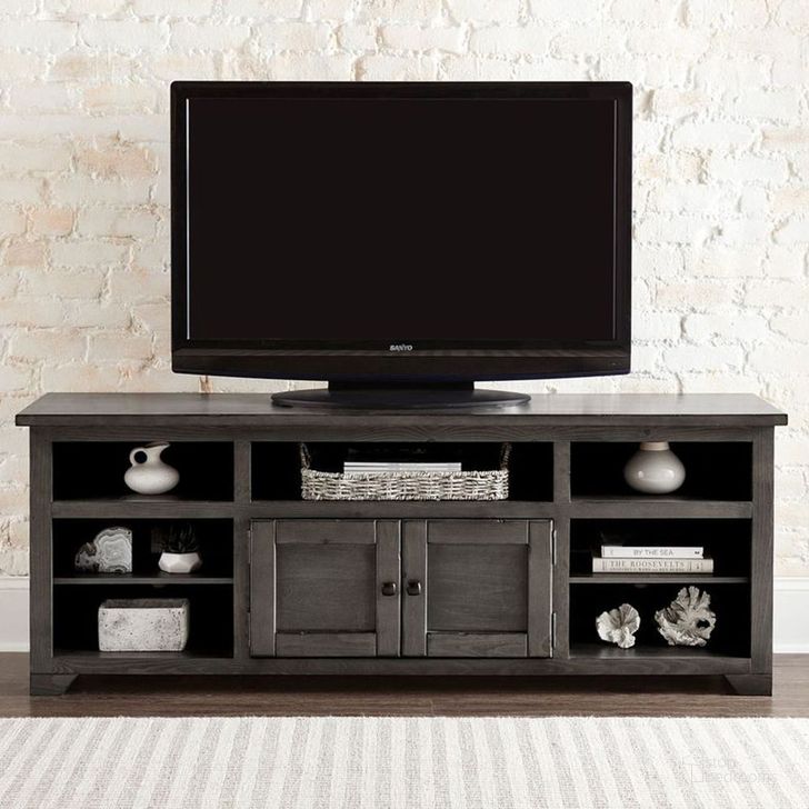 The appearance of Sonoma Storm 70 Inch Console designed by Progressive Furniture in the traditional interior design. This gray piece of furniture  was selected by 1StopBedrooms from Sonoma Collection to add a touch of cosiness and style into your home. Sku: E703-70. Material: Wood. Product Type: TV Stands and TV Console. Image1