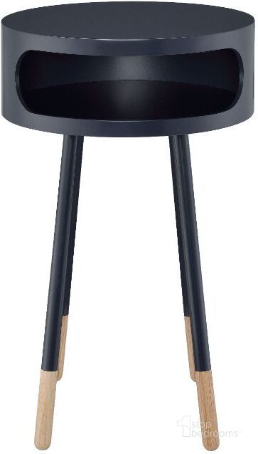 The appearance of Sonria Black and Natural End Table designed by ACME in the transitional interior design. This black piece of furniture  was selected by 1StopBedrooms from Sonria Collection to add a touch of cosiness and style into your home. Sku: 84448. Material: Metal. Product Type: End Table. Image1