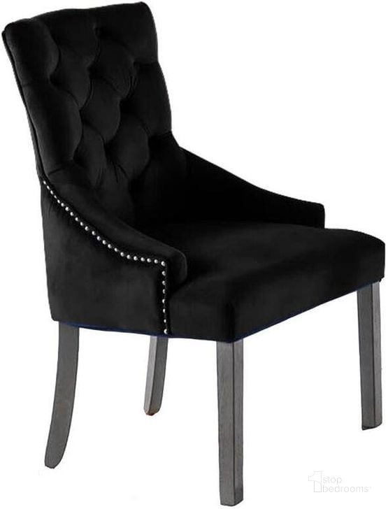 The appearance of Sophie Velvet Upholstered Dining Chair Set of 2 In Black designed by Best Master Furniture in the modern / contemporary interior design. This black piece of furniture  was selected by 1StopBedrooms from Sophie Collection to add a touch of cosiness and style into your home. Sku: T1840BLKC. Product Type: Dining Chair. Material: Velvet. Image1