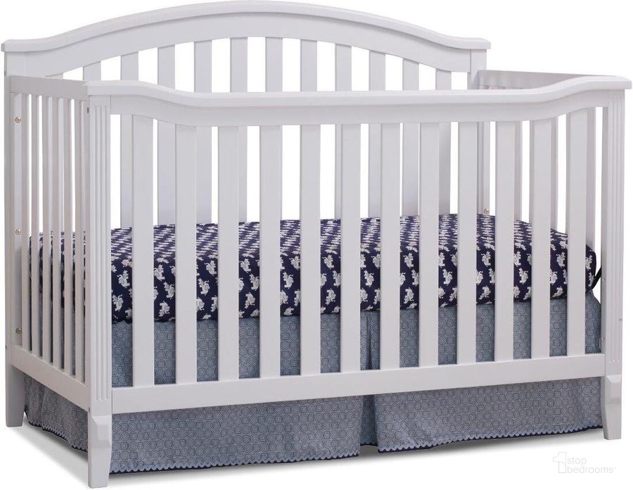 The appearance of Sorelle Berkley Crib In White designed by Sorelle Furniture in the transitional interior design. This white piece of furniture  was selected by 1StopBedrooms from Berkley Collection to add a touch of cosiness and style into your home. Sku: 335-W. Product Type: Crib. Image1