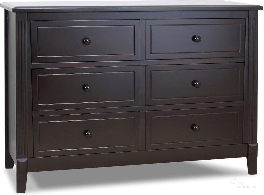 The appearance of Sorelle Berkley Double Dresser In Espresso designed by Sorelle Furniture in the modern / contemporary interior design. This espresso piece of furniture  was selected by 1StopBedrooms from Berkley Collection to add a touch of cosiness and style into your home. Sku: 3360-E. Product Type: Kids Dresser. Image1