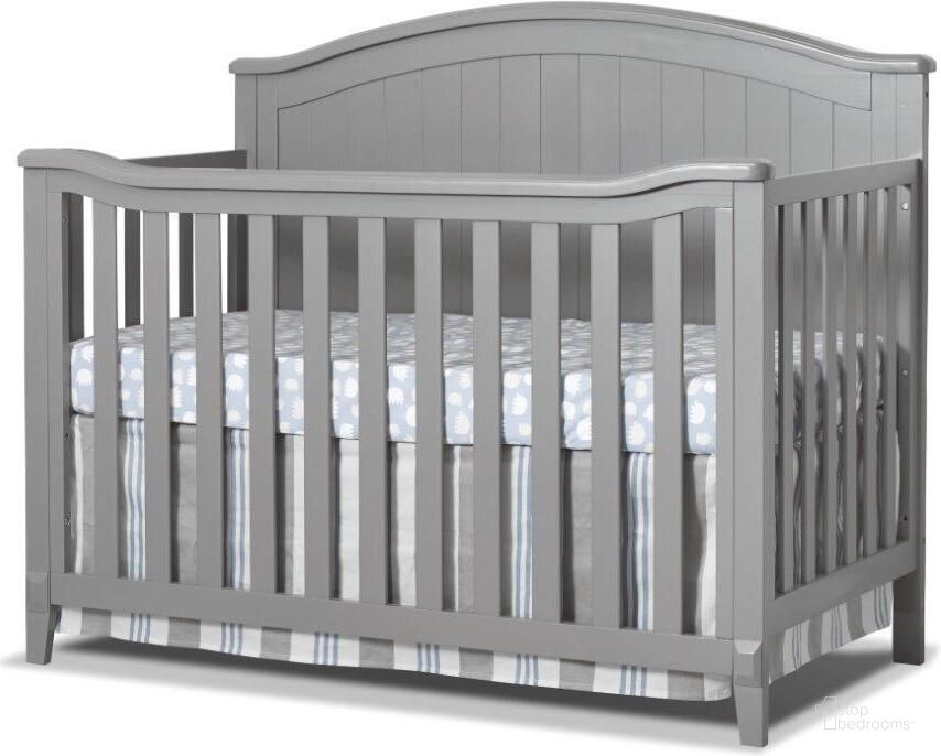 The appearance of Sorelle Fairview 4-In-1 Crib In Gray designed by Sorelle Furniture in the transitional interior design. This gray piece of furniture  was selected by 1StopBedrooms from Fairview Collection to add a touch of cosiness and style into your home. Sku: 815-GR. Product Type: Crib. Image1
