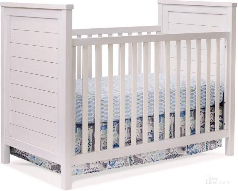 The appearance of Sorelle Farmhouse Classic Crib In Weathered White designed by Sorelle Furniture in the modern / contemporary interior design. This weathered white piece of furniture  was selected by 1StopBedrooms from Farmhouse Collection to add a touch of cosiness and style into your home. Sku: 610-WW. Product Type: Crib. Image1