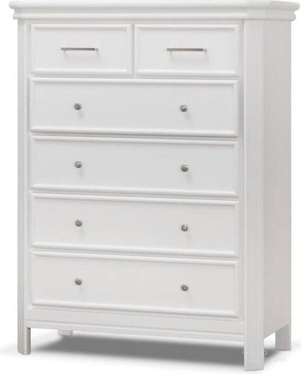The appearance of Sorelle Finley Elite 6 Drawer Dresser In White designed by Sorelle Furniture in the modern / contemporary interior design. This white piece of furniture  was selected by 1StopBedrooms from Finley Collection to add a touch of cosiness and style into your home. Sku: 6410-W. Product Type: Kids Dresser.