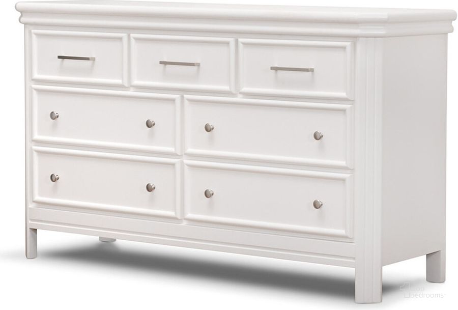 The appearance of Sorelle Finley Elite Double Dresser In White designed by Sorelle Furniture in the country / farmhouse interior design. This white piece of furniture  was selected by 1StopBedrooms from Finley Collection to add a touch of cosiness and style into your home. Sku: 6460-W. Product Type: Kids Dresser. Image1