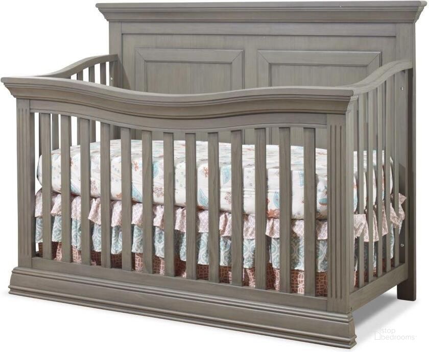 The appearance of Sorelle Paxton 4-In-1 Crib In Heritage Gray designed by Sorelle Furniture in the modern / contemporary interior design. This grey piece of furniture  was selected by 1StopBedrooms from Paxton Collection to add a touch of cosiness and style into your home. Sku: 735-HG. Product Type: Crib. Image1