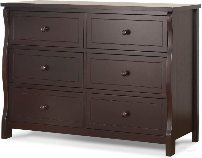 The appearance of Sorelle Princeton Elite Double Dresser In Espresso designed by Sorelle Furniture in the modern / contemporary interior design. This espresso piece of furniture  was selected by 1StopBedrooms from Princeton Collection to add a touch of cosiness and style into your home. Sku: 1160-E. Product Type: Kids Dresser. Image1