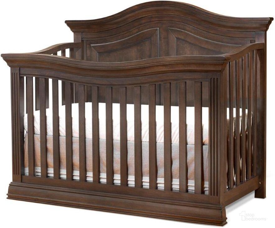 The appearance of Sorelle Providence Crib In Chocolate designed by Sorelle Furniture in the traditional interior design. This chocolate piece of furniture  was selected by 1StopBedrooms from Providence Collection to add a touch of cosiness and style into your home. Sku: 805-CHOC. Product Type: Crib. Image1