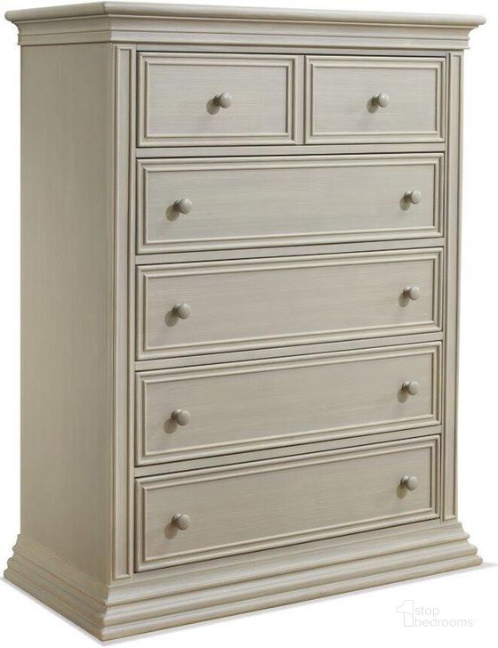 The appearance of Sorelle Verona 5 Drawer Dresser In Heritage Fog designed by Sorelle Furniture in the transitional interior design. This fog piece of furniture  was selected by 1StopBedrooms from Verona Collection to add a touch of cosiness and style into your home. Sku: 9610-HF. Product Type: Kids Dresser.
