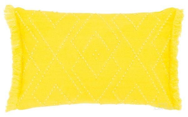 The appearance of Sorena Pillow in Yellow designed by Safavieh in the coastal interior design. This yellow piece of furniture  was selected by 1StopBedrooms from Sorena Collection to add a touch of cosiness and style into your home. Sku: PLS7183C-1220. Material: Cotton. Product Type: Pillow. Image1
