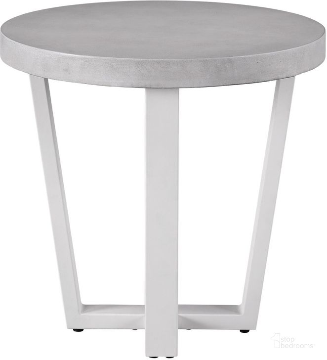 The appearance of South Beach End Table designed by Universal in the transitional interior design. This aluminum piece of furniture  was selected by 1StopBedrooms from South Beach Collection to add a touch of cosiness and style into your home. Sku: U012814. Product Type: End Table. Material: Stainless Steel. Image1