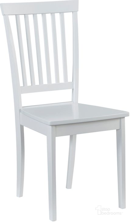The appearance of Southport Dining Chair Set of 2 In White designed by Progressive Furniture in the transitional interior design. This white piece of furniture  was selected by 1StopBedrooms from Southport Collection to add a touch of cosiness and style into your home. Sku: D418-61W. Product Type: Dining Chair. Material: Rubberwood. Image1