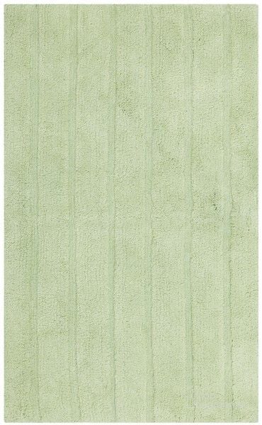 The appearance of Spa Stripe Tufted Bath Mat Set of 2 in Light Green PMB720L-2134-SET2 designed by Safavieh in the modern / contemporary interior design. This light green piece of furniture  was selected by 1StopBedrooms from Spa Collection to add a touch of cosiness and style into your home. Sku: PMB720L-2134-SET2. Product Type: Rug. Material: Cotton. Image1