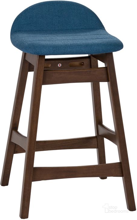 The appearance of Space Savers Blue Barstool set of 2 designed by Liberty in the transitional interior design. This blue piece of furniture  was selected by 1StopBedrooms from Space Savers Collection to add a touch of cosiness and style into your home. Sku: 198-B650124-BU. Material: Fabric. Product Type: Barstool. Image1