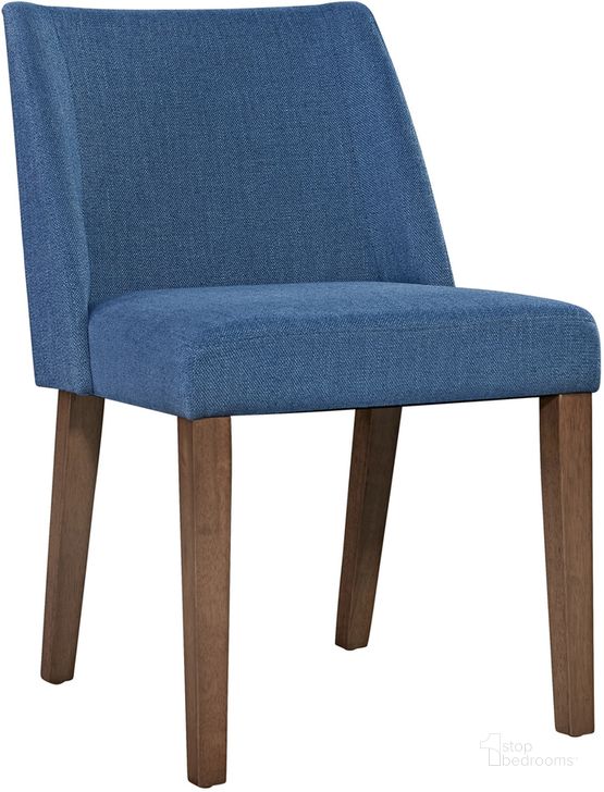The appearance of Space Savers Blue Nido Chair set of 2 designed by Liberty in the transitional interior design. This blue piece of furniture  was selected by 1StopBedrooms from Space Savers Collection to add a touch of cosiness and style into your home. Sku: 198-C9001S-BU. Material: Fabric. Product Type: Side Chair. Image1