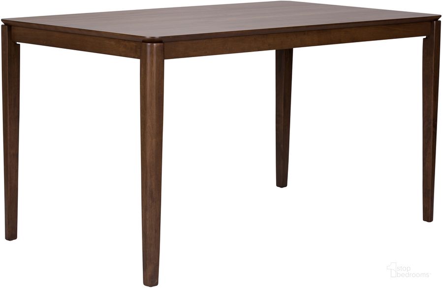 The appearance of Space Savers Satin Walnut Rectangular Leg Dining Table designed by Liberty in the transitional interior design. This brown piece of furniture  was selected by 1StopBedrooms from Space Savers Collection to add a touch of cosiness and style into your home. Sku: 198-T3253. Material: Wood. Product Type: Leg Table. Table Top Shape: Rectangular. Image1