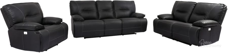 The appearance of Spartacus Power Reclining Sofa Loveseat and Recliner In Black designed by Parker House in the modern / contemporary interior design. This black piece of furniture  was selected by 1StopBedrooms from Spartacus Collection to add a touch of cosiness and style into your home. Sku: MSPA#812PH-BLC;MSPA#822PH-BLC;MSPA#832PH-BLC. Material: Polyester. Product Type: Living Room Set. Image1