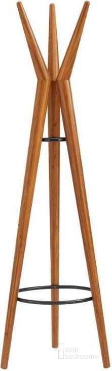 The appearance of Spire Coat Tree Amber designed by Greenington in the modern / contemporary interior design. This amber piece of furniture  was selected by 1StopBedrooms from Accents Collection to add a touch of cosiness and style into your home. Sku: GCR001AM. Product Type: Coat Rack. Material: Bamboo. Image1