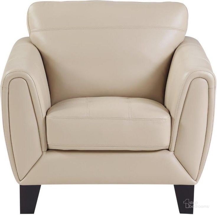 The appearance of Spivey Beige Leather Chair designed by Homelegance in the transitional interior design. This beige piece of furniture  was selected by 1StopBedrooms from Spivey Collection to add a touch of cosiness and style into your home. Sku: 9460BE-1. Material: Leather. Product Type: Living Room Chair. Image1