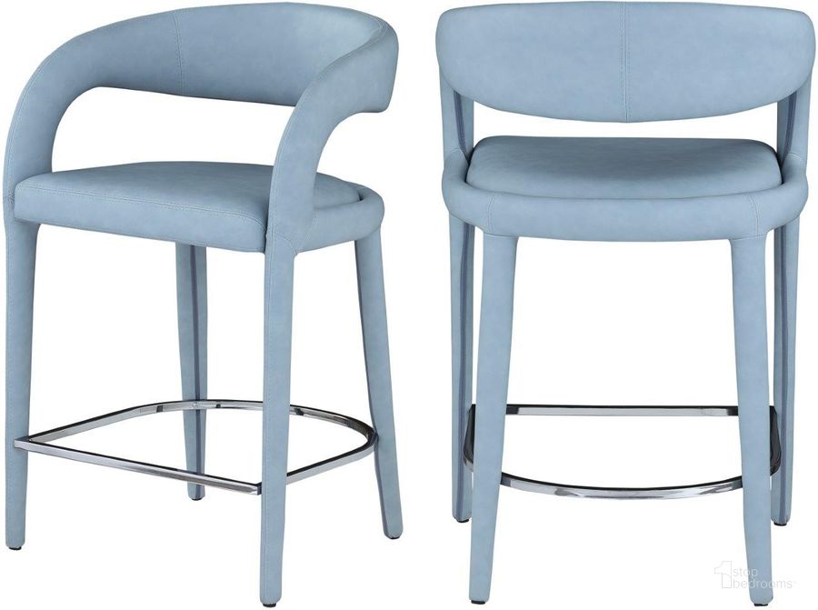 The appearance of Splendour Light Blue Miscellaneous designed by Furnique in the modern / contemporary interior design. This light blue piece of furniture  was selected by 1StopBedrooms from Splendour Collection to add a touch of cosiness and style into your home. Sku: 989LtBlu-C. Material: Faux Leather. Product Type: Barstool. Image1