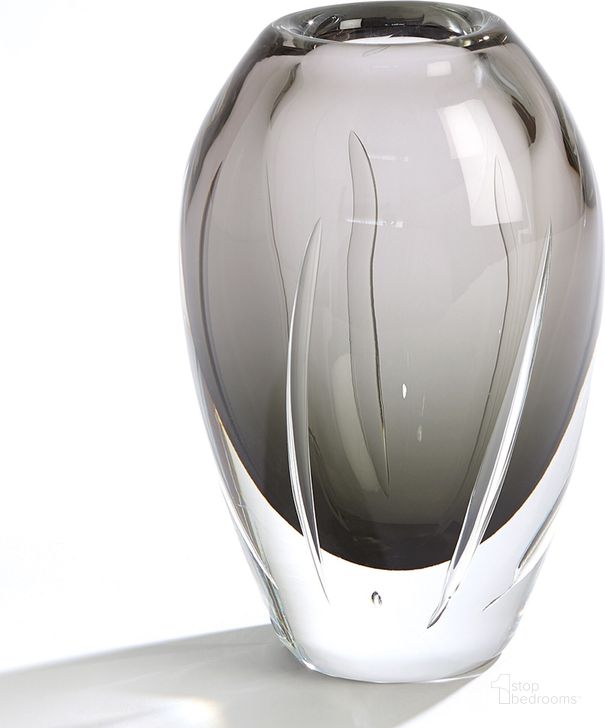 The appearance of Split Large Vase In Grey designed by Global Views in the modern / contemporary interior design. This clear piece of furniture  was selected by 1StopBedrooms from Split Collection to add a touch of cosiness and style into your home. Sku: 7.60163. Material: Glass. Product Type: Vase. Image1