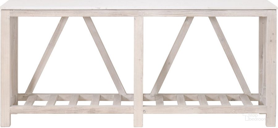 The appearance of Spruce Console Table designed by Essentials For Living in the transitional interior design. This white piece of furniture  was selected by 1StopBedrooms from Spruce Collection to add a touch of cosiness and style into your home. Sku: 8021.WW-PNE/WHTQ. Material: Wood. Product Type: Console Table. Image1