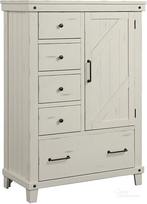 The appearance of Spruce Creek White Door Chest designed by Bernards in the transitional interior design. This white piece of furniture  was selected by 1StopBedrooms from Spruce Collection to add a touch of cosiness and style into your home. Sku: 1709-151. Product Type: Chest. Material: Pine.