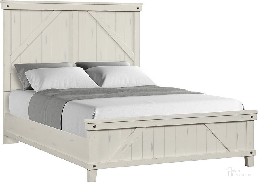 The appearance of Spruce Creek King Panel Bed In White designed by Bernards in the transitional interior design. This white piece of furniture  was selected by 1StopBedrooms from Spruce Creek Collection to add a touch of cosiness and style into your home. Sku: 1709-110. Bed Type: Panel Bed. Product Type: Panel Bed. Bed Size: King. Material: Solid Pine. Image1