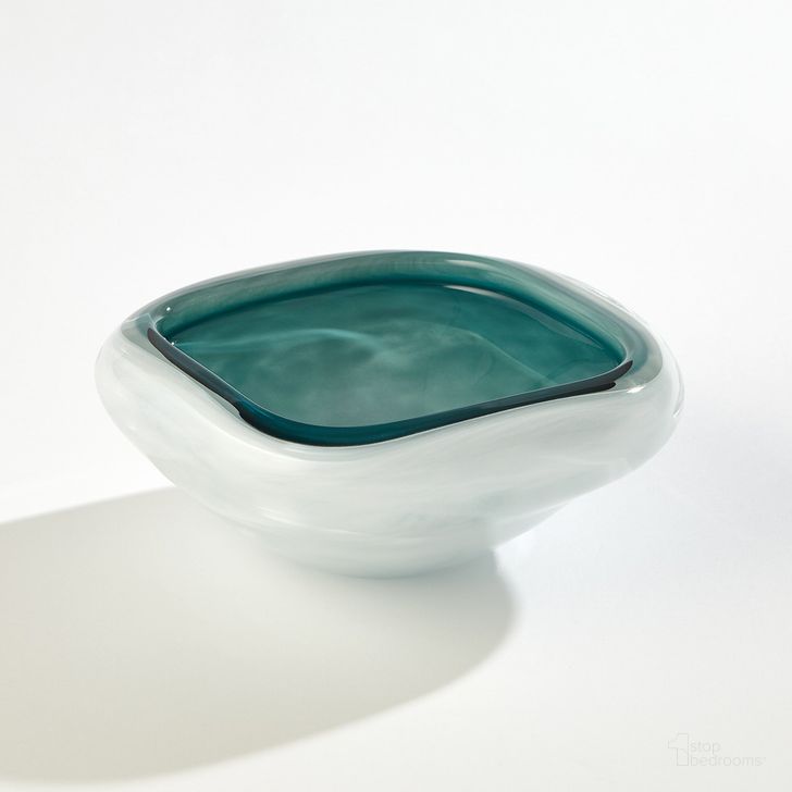 The appearance of Square Cased Glass Small Bowl In Azure designed by Global Views in the modern / contemporary interior design. This blue piece of furniture  was selected by 1StopBedrooms from Square Collection to add a touch of cosiness and style into your home. Sku: 6.6055. Material: Glass. Product Type: Bowl. Image1