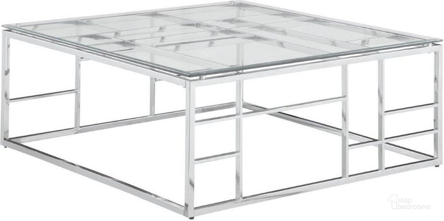 The appearance of Square Glass Top with Ladder Style Frame with 39 Inch designed by Chintaly Imports in the modern / contemporary interior design. This polished piece of furniture  was selected by 1StopBedrooms from  to add a touch of cosiness and style into your home. Sku: 5073-CT. Material: Glass. Product Type: Cocktail Table. Image1