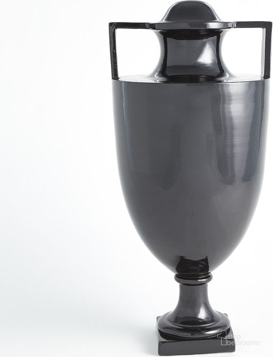 The appearance of Square Handle Amphora Urn In Matte Black designed by Global Views in the modern / contemporary interior design. This black piece of furniture  was selected by 1StopBedrooms from Square Collection to add a touch of cosiness and style into your home. Sku: 3.31606. Material: Ceramic. Product Type: Decorative Accessory. Image1