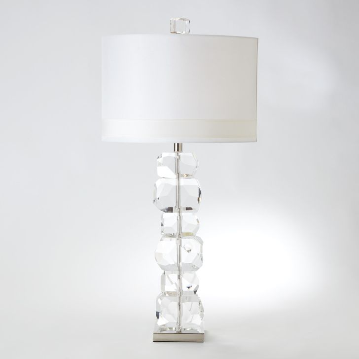 The appearance of Stacked Gemstone Tall Lamp In Clear designed by Global Views in the modern / contemporary interior design. This clear piece of furniture  was selected by 1StopBedrooms from Stacked Collection to add a touch of cosiness and style into your home. Sku: 8.82165. Product Type: Lamp. Material: Crystal. Image1