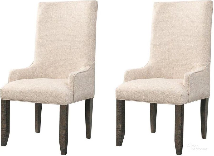 The appearance of Stanford Cream Upholstered Parson Chair Set Of 2 designed by Picket House in the transitional interior design. This white piece of furniture  was selected by 1StopBedrooms from Stanford Collection to add a touch of cosiness and style into your home. Sku: DST100PC. Material: Wood. Product Type: Dining Chair. Image1