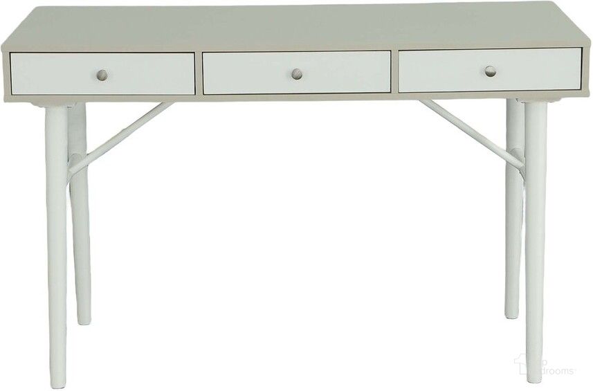 The appearance of Stanford Vanity Desk In Gray and White designed by Progressive Furniture in the transitional interior design. This gray and white piece of furniture  was selected by 1StopBedrooms from Stanford Collection to add a touch of cosiness and style into your home. Sku: A292-71. Product Type: Vanity Desk. Material: Rubberwood. Image1