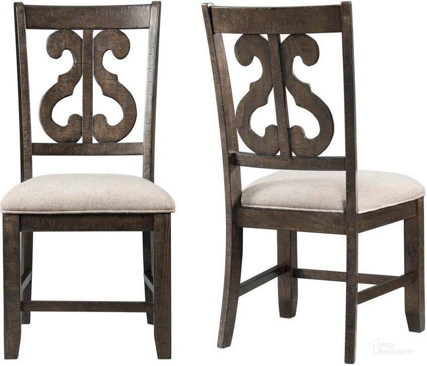 The appearance of Stanford Wooden Swirl Back Side Chair Set Of 2 designed by Picket House in the traditional interior design. This brown piece of furniture  was selected by 1StopBedrooms from Stanford Collection to add a touch of cosiness and style into your home. Sku: DST150SC. Product Type: Side Chair. Material: Rubberwood. Image1