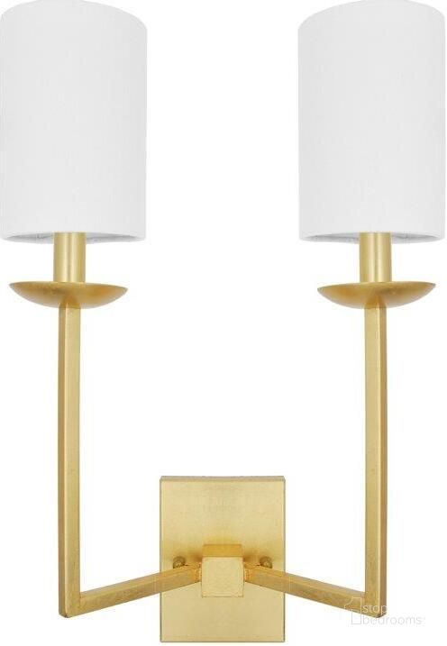 The appearance of Stanley Gold Leaf 2 Arm Sconce designed by Worlds Away in the modern / contemporary interior design. This gold piece of furniture  was selected by 1StopBedrooms from Stanley Collection to add a touch of cosiness and style into your home. Sku: STANLEY G. Material: Metal. Product Type: Wall Sconce.