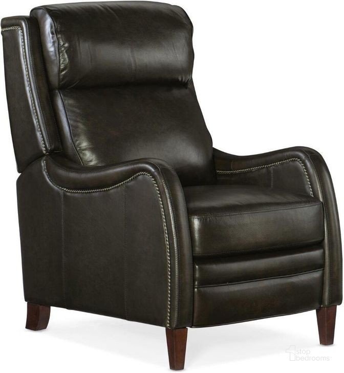 The appearance of Stark Manual Push Back Recliner designed by Hooker in the transitional interior design. This black piece of furniture  was selected by 1StopBedrooms from RC Collection to add a touch of cosiness and style into your home. Sku: RC234-PB-089. Material: Leather. Product Type: Recliner. Image1