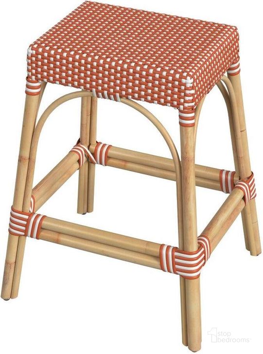The appearance of Statsville Orange Barstool 0qc24480621 designed by Off 5th Home in the transitional interior design. This orange piece of furniture  was selected by 1StopBedrooms from Statsville Collection to add a touch of cosiness and style into your home. Sku: 5513427. Material: Rattan. Product Type: Barstool. Image1