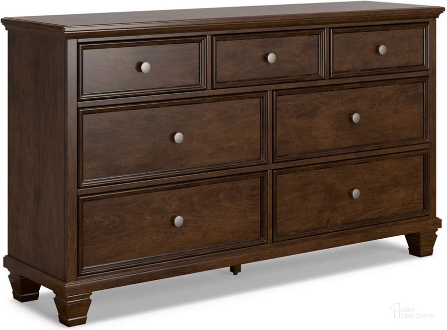 The appearance of Stedman Brown Dresser designed by Bennett Interiors in the transitional interior design. This brown piece of furniture  was selected by 1StopBedrooms from Stedman Collection to add a touch of cosiness and style into your home. Sku: B685-31. Material: Wood. Product Type: Dresser. Image1