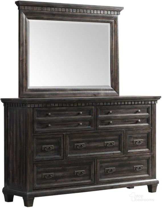 The appearance of Steele Smokey Walnut Dresser With Mirror designed by Picket House in the transitional interior design. This brown piece of furniture  was selected by 1StopBedrooms from Steele Collection to add a touch of cosiness and style into your home. Sku: MO600DR;MO600MR. Material: Wood. Product Type: Dresser and Mirror. Image1