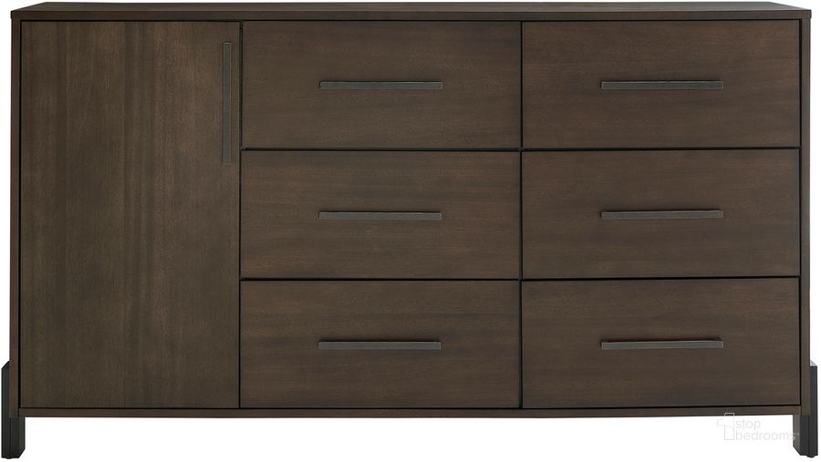 The appearance of Stephenson Door Dresser In Nutmeg designed by Progressive Furniture in the transitional interior design. This nutmeg piece of furniture  was selected by 1StopBedrooms from Stephenson Collection to add a touch of cosiness and style into your home. Sku: B113-24. Product Type: Dresser. Material: Rubberwood. Image1