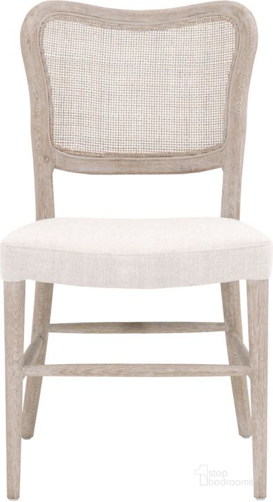 The appearance of Stitch Hand Bisque Cela Dining Chair Set Of 2 designed by Essentials For Living in the transitional interior design. This gray piece of furniture  was selected by 1StopBedrooms from Stitch Hand Collection to add a touch of cosiness and style into your home. Sku: 6661.BISQ/NG. Material: Wood. Product Type: Dining Chair. Image1